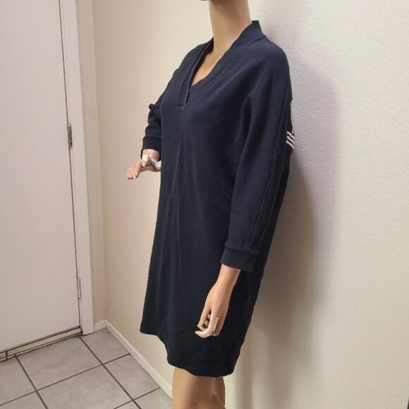 VINTAGE KENZO PARIS LOGO PRINT BATWING SWEATSHIRT TUNIC DRESS FRENCH TERRY sz S - Picture 3 of 6